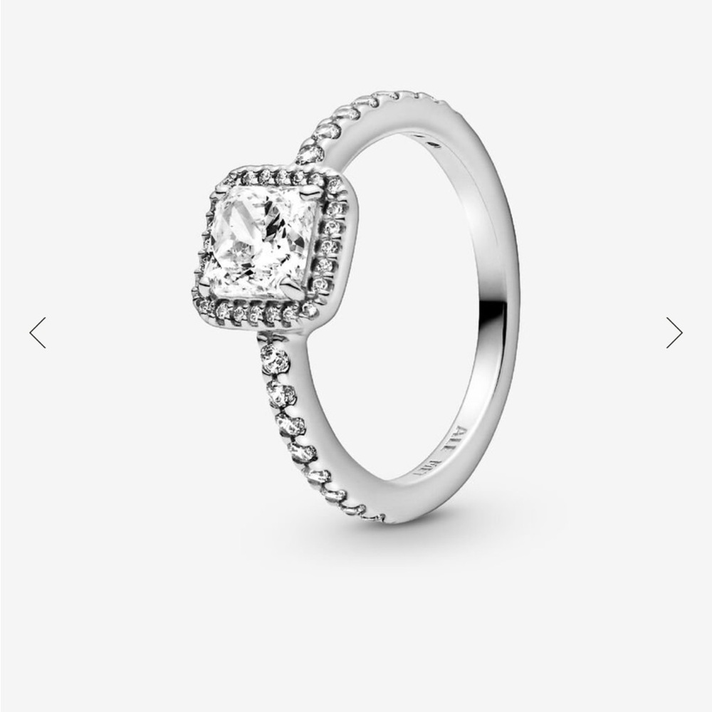 Pandora Silver Ring with Sparkling Clear Stones